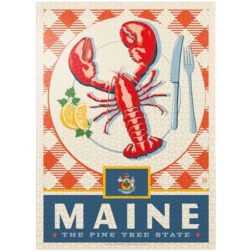 MyPuzzle.com MyPuzzle Maine The Pine Tree State Premium 1000 Piece Jigsaw Puzzle for Adults - Image 1