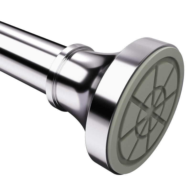 STARLATTA Shower Curtain Rod, 31-80 Inches Adjustable Tension Rod, 1-Inch Diameter Heavy Duty Rustproof Stainless Steel, No-Drill Spring Rod for Bathroom, Kitchen and Closet, Silver - Image 1