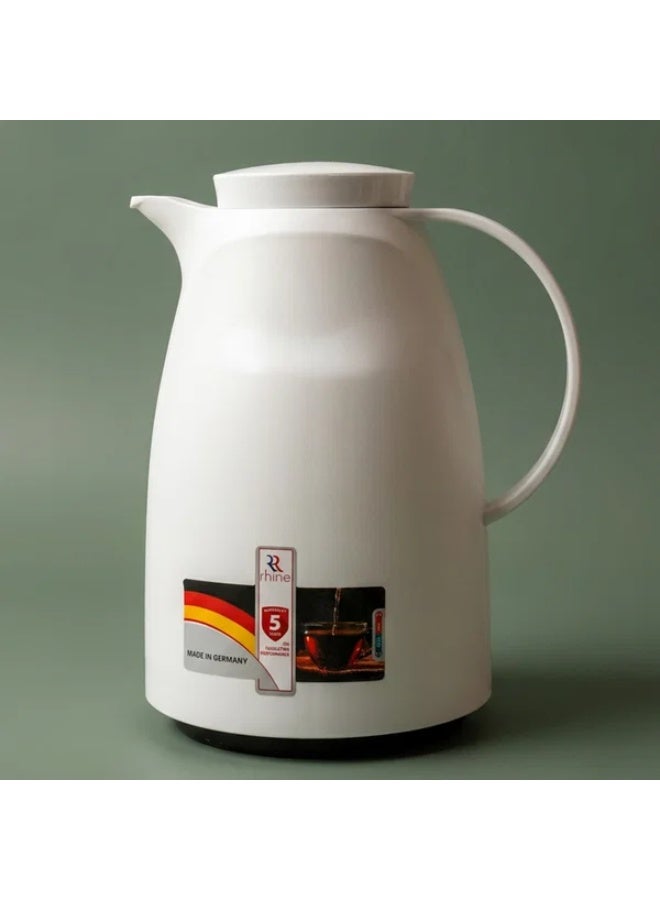 RHINE thermos, 1.5 liters, thermal glass inner container, plastic outer shell - white - Image 1