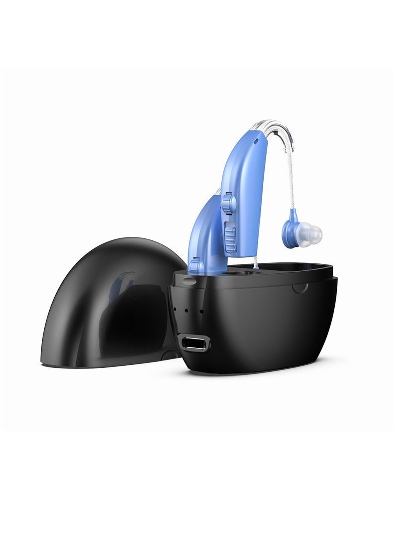 2-Piece Sound Amplifier Hearing Enhancement Device With Charging Compartment - Image 1
