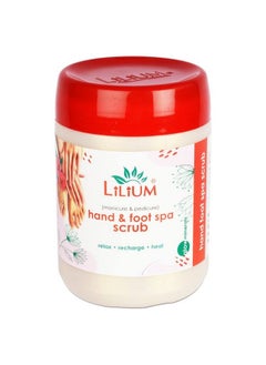 LILIUM Hand & Foot Spa Scrub For Dead Skin & Tan Removal ; Orange Peel Extract ; Ammonia Free ; Exfoliate Dead Tissue 900Ml  - Image 1