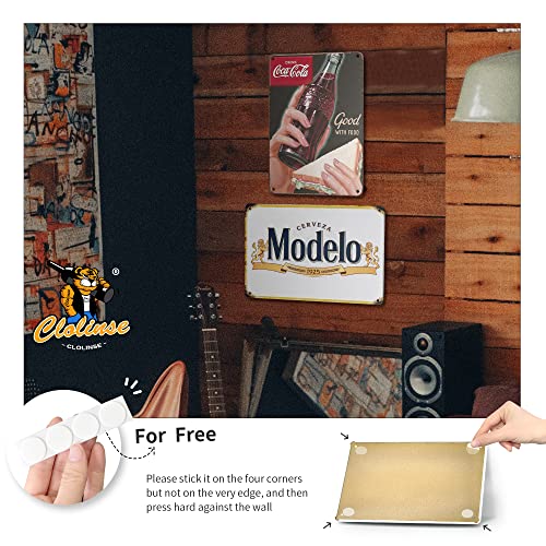 Clolinse Modelo Beer Signs | Man Cave Decor | Bar Vintage Metal Tin Signs | Garage Retro Funny Cool Things | Wall Poster Stuff For Pub Home House Coffee Shop Room indoor outdoor 8x12 Inch - Image 5