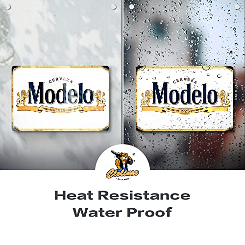 Clolinse Modelo Beer Signs | Man Cave Decor | Bar Vintage Metal Tin Signs | Garage Retro Funny Cool Things | Wall Poster Stuff For Pub Home House Coffee Shop Room indoor outdoor 8x12 Inch - Image 3