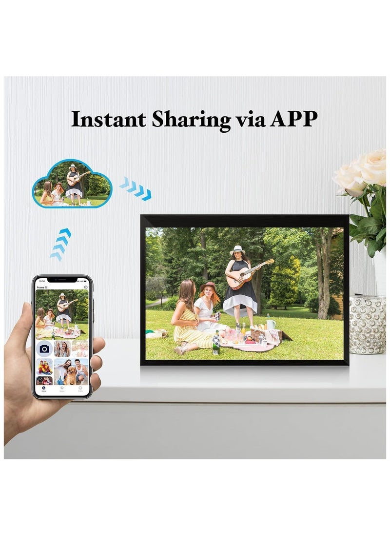Piccasio 64GB Smart WiFi Digital Photo Frame with 10.1 inch IPS Touch Screen and , Perfect for Displaying Your Favorite Photos and Videos  - Image 2