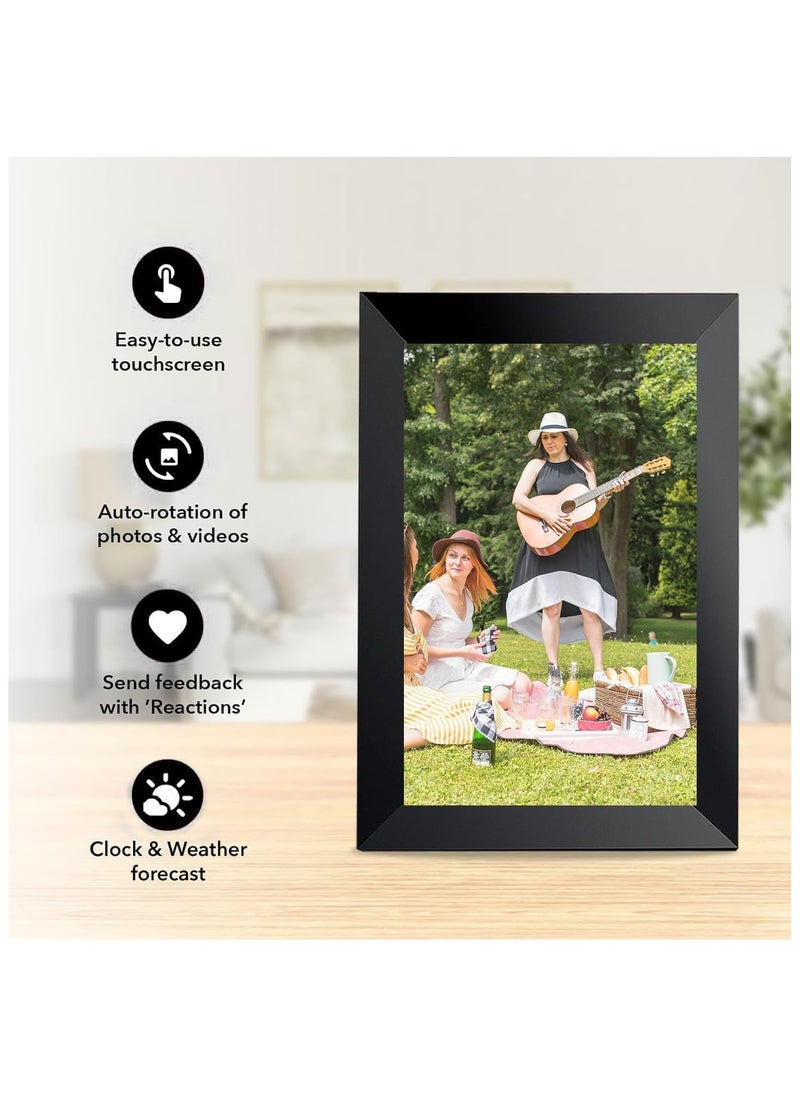 Piccasio 64GB Smart WiFi Digital Photo Frame with 10.1 inch IPS Touch Screen and , Perfect for Displaying Your Favorite Photos and Videos  - Image 4