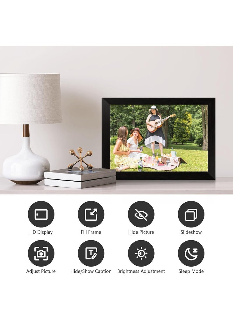 64GB Smart WiFi Digital Photo Frame with 10.1 inch IPS Touch Screen and , Perfect for Displaying Your Favorite Photos and Videos