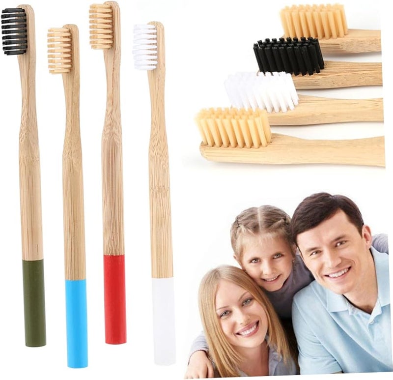 Nolitoy Grass Green Soft Bristles Toothbrushes 8 Pack Individually Wrapped Ergonomic Handle - Image 4