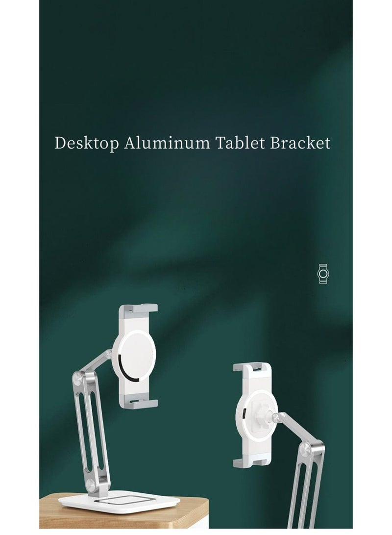 Y&D Tablet Stand, Adjustable Dock, 360 Degree Rotating Desktop Mount Dock Compatible with iPad Pro 9.7, 10.5, 12.9, Air, Mini 2 3 4, for Kindle, Galaxy Tab, E-Reader (4-13"), Silver - Image 2