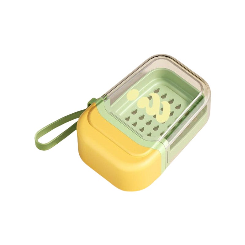 Green Portable Soap Dish Holder With Drainage For Shower And Outdoor Travel - Image 2