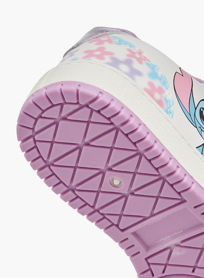 Disney Girls Stitch Print Hook & Loop Sneakers - Image 5