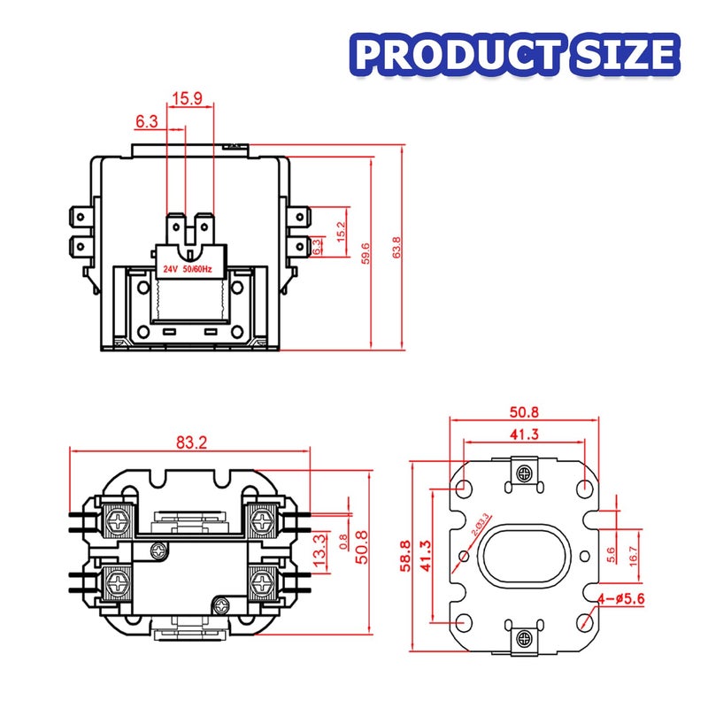 BOJACK 1 Poles FLA 25 Amp Coil 24 VAC Air Conditioner Condenser Compressor Contactor AC Definite Purpose Contactor - Image 4