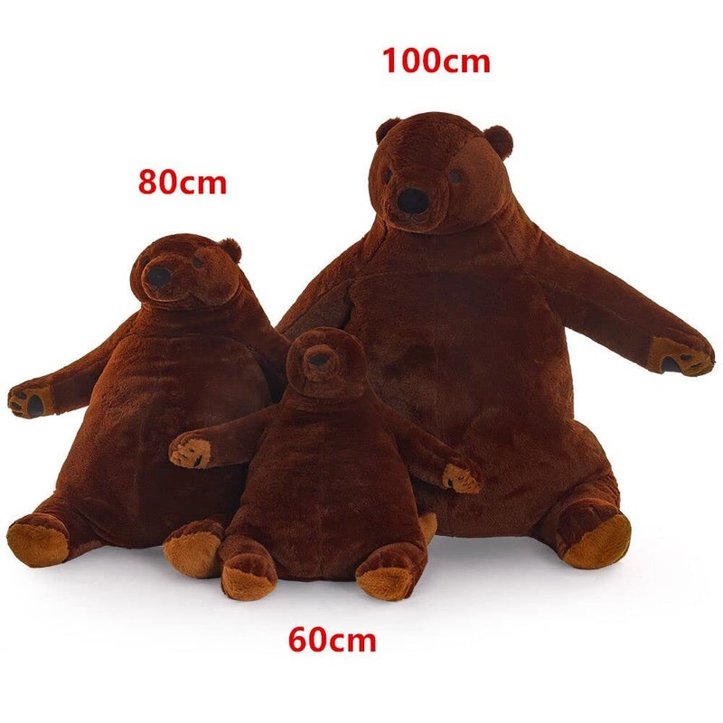 SNOWOLF Djungelskog Bear Giant Simulation Bear Toy Stuffed Animal Plush Doll Huge Cuddly Brown Teddy Bear for Home Decoration Valentine's Birthday Gift, 23.6 in/60 cm - Image 4