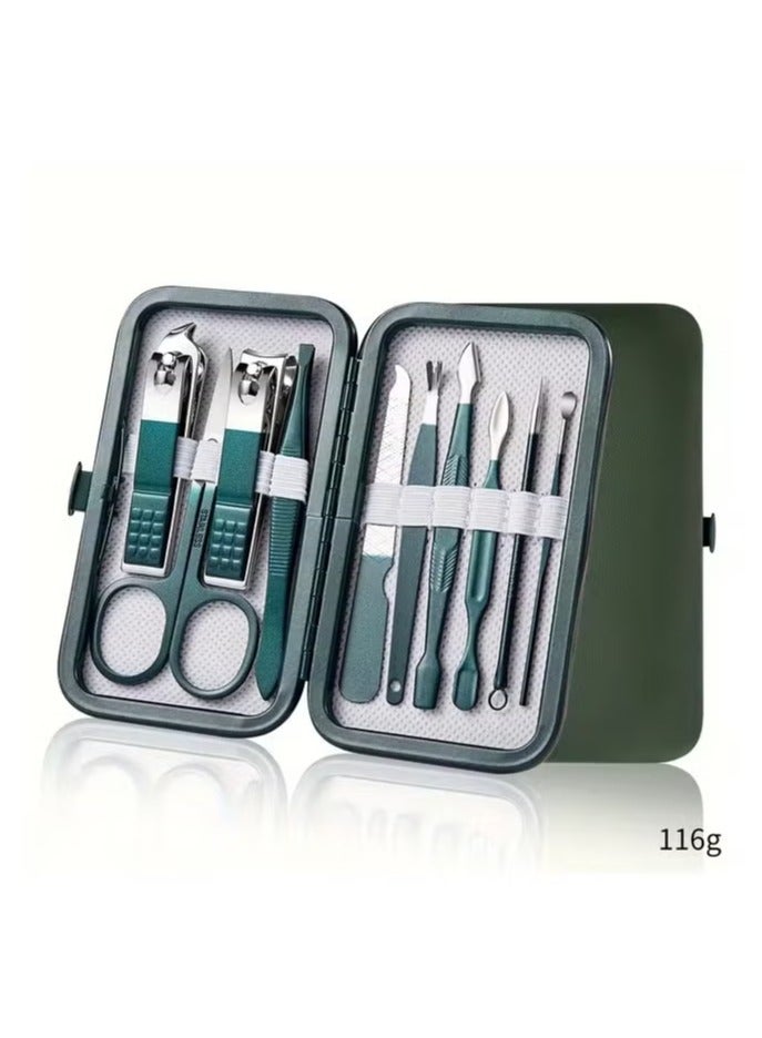 HTKCRX Professional 7/10/12/18 Piece Nail Care Kit Stainless Steel Manicure & Pedicure Set Nail Clipper Set with Travel Case - Image 1