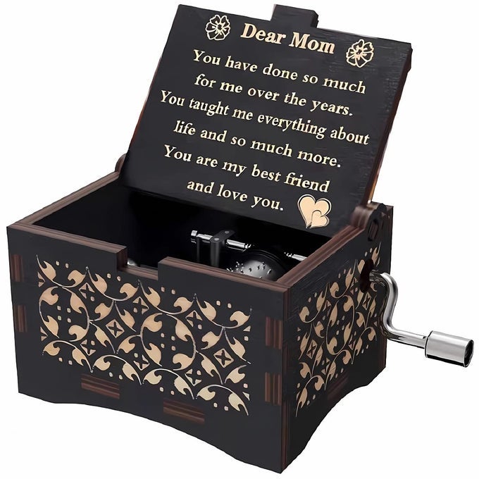 GIFTS FOR MOM FROM SONDAUGHTER MUSIC BOX PERSONALIZE ENGRAVED GIFTS FOR CHRISTMASBIRTHDAYMOTHERS DAY