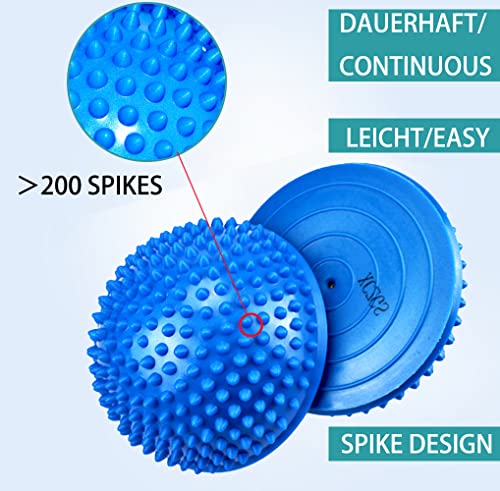 XCZGSW 2PCS Hedgehog Balance Pods, Pimples Pilates Ball, Half Spiky Fitness Domes for Kids Adults Sports, Foot Massage, Stability Training, Muscle Balancing Therapy, Motor Skills Yoga Gymnastics Exercise - Image 4