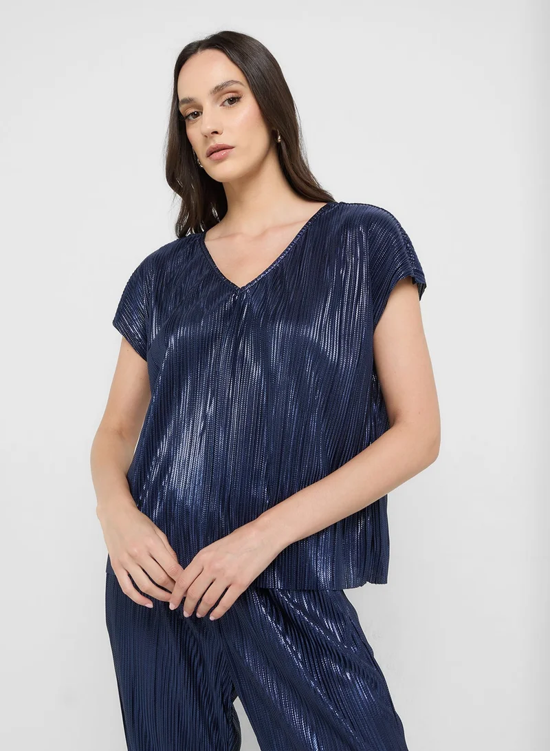 VERO MODA Plisse Detail Boxy Fit Top