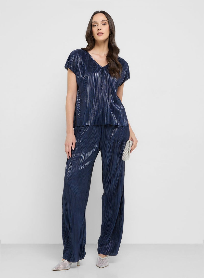VERO MODA Plisse Detail Boxy Fit Top - Image 4