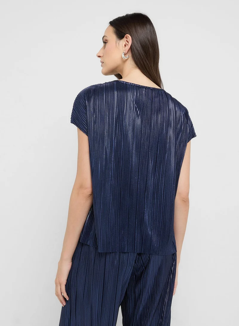 VERO MODA Plisse Detail Boxy Fit Top