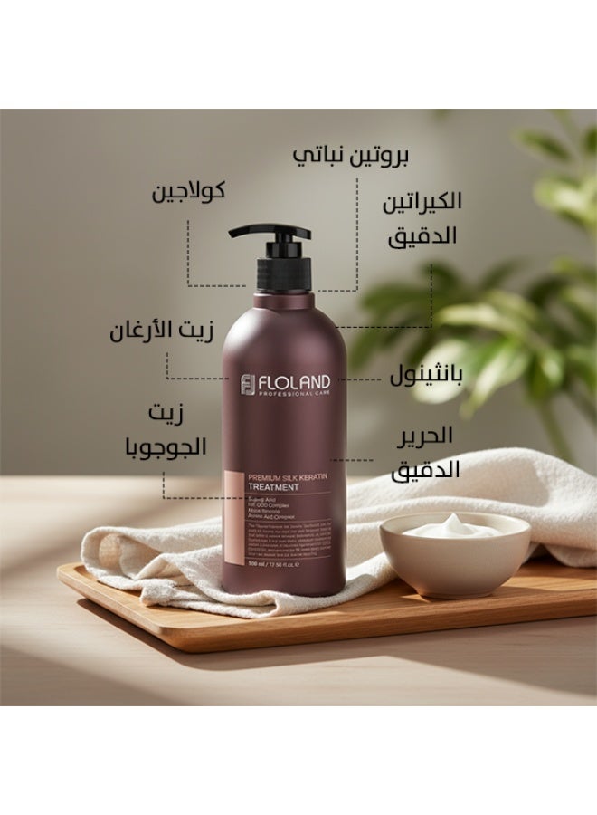 Floland Premium Silk Keratin Treatment 530ml | Salon-Grade Smoothing | Repairs & Softens Damaged Hair | Korean Product - Image 3
