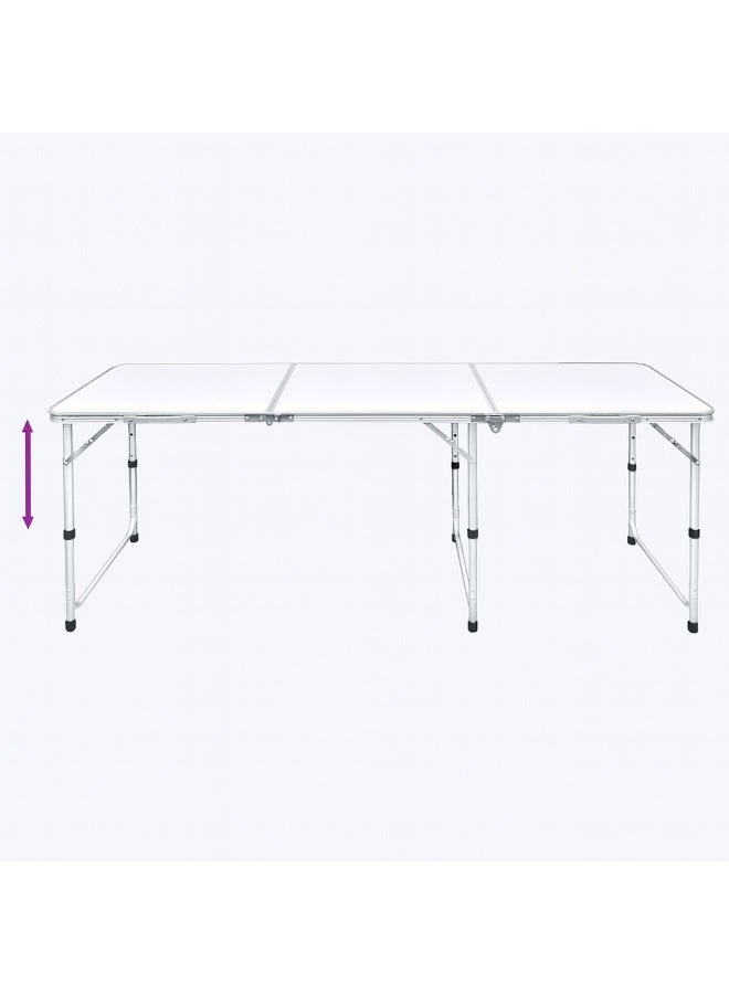 بيكي طاولة تخييم قابلة للطي بارتفاع قابل للتعديل مقاس 180 × 60 سم - Image 3