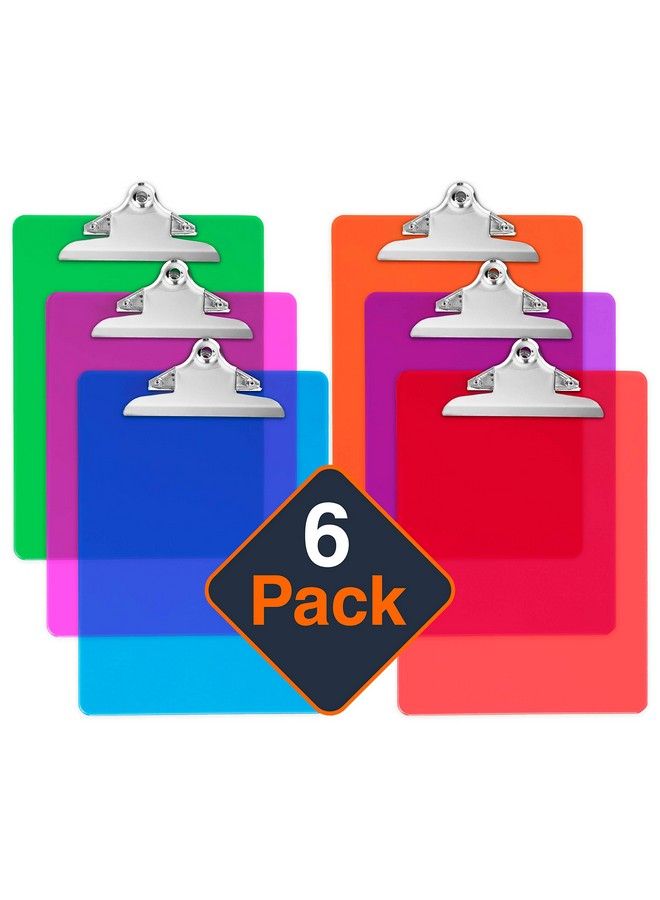 Office Solutions Direct Plastic Clipboards With Butterfly Clip Set Of 612.5 X 9 Inch Multi Color Plastic Clipboards Bulk Clear Clipboards Bulk Classroom Holds 100 Sheets Acrylic Clipboard Clear 6 Pack - Image 3