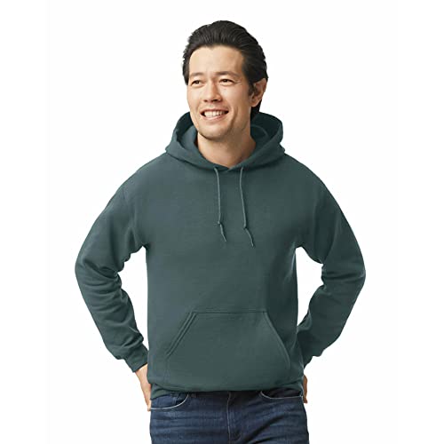 Gildan Adult Fleece Hoodie Sweatshirt, Style G18500, Dark Heather (1-Pack), Small - Image 1