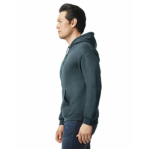 Gildan Adult Fleece Hoodie Sweatshirt, Style G18500, Dark Heather (1-Pack), Small - Image 2