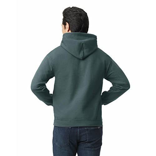 Gildan Adult Fleece Hoodie Sweatshirt, Style G18500, Dark Heather (1-Pack), Small - Image 3