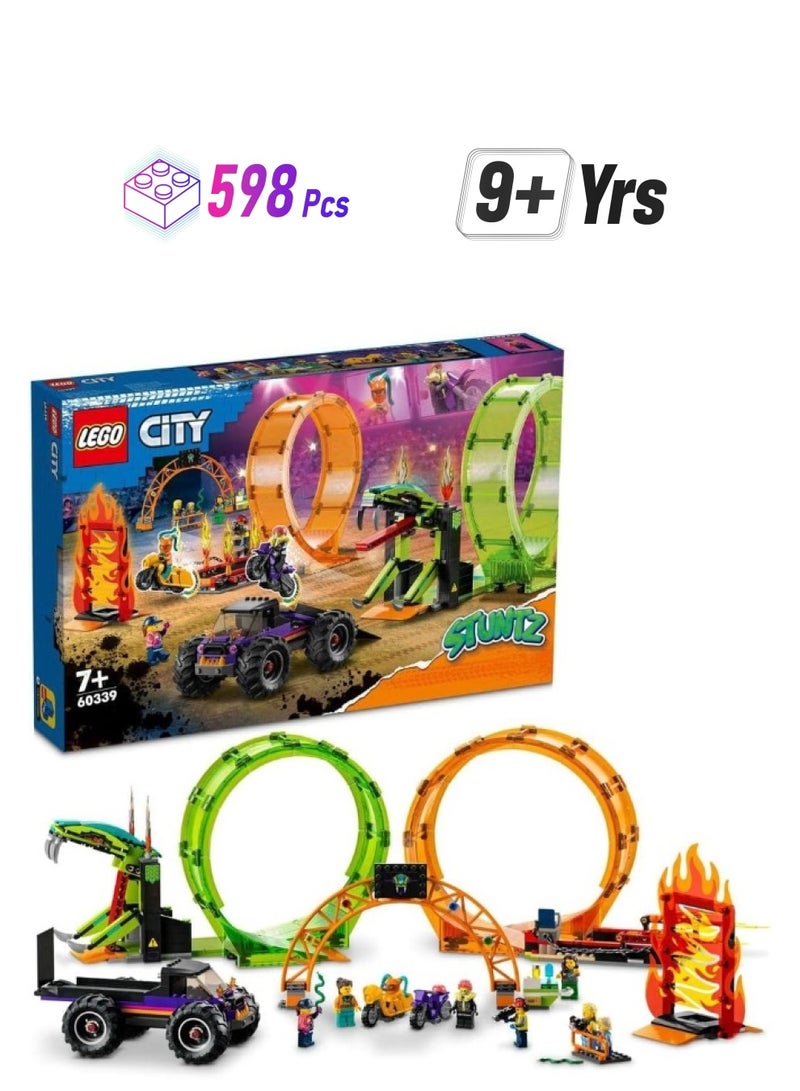 LEGO مجموعة بناء ليجو سيتي دبل لوب ستنت أرينا 60339 (598 قطعة) - Image 1