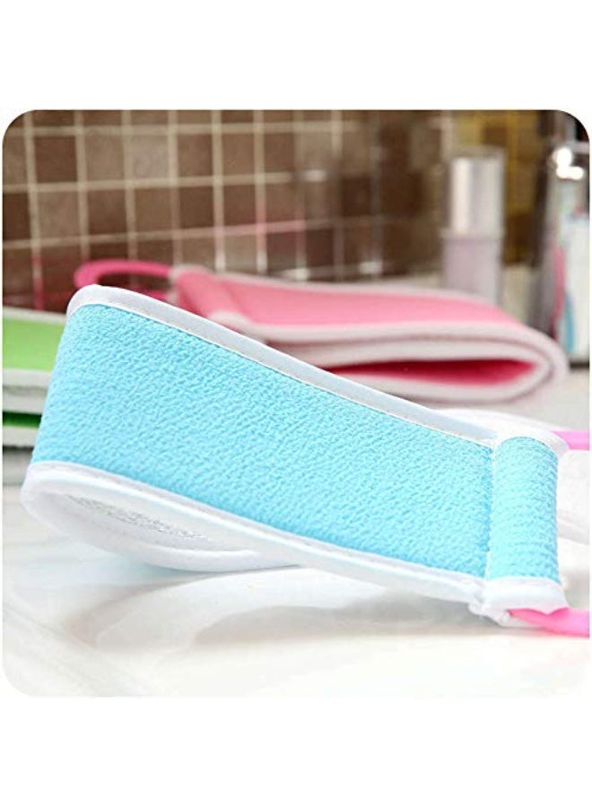 Long Double Sided Bath Loofah Exfoliating Body Scrubber – Handy Hand Grip for Easy Use and Full Body Access in Shower – Perfect for Easy and Comfortable Exfoliating Skin Cleaning (Multicolor) - Image 3