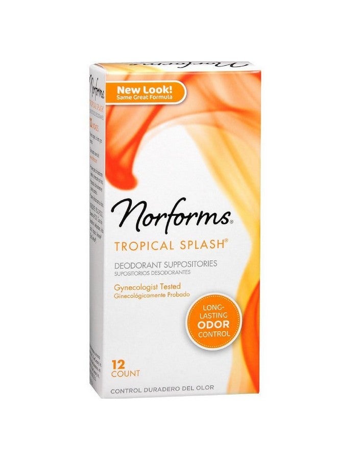 Norforms Suppositories Tropical Splash 12 Count (4 Pack)