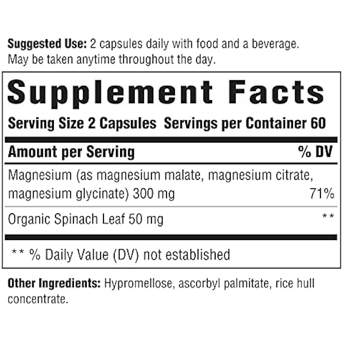 INNATE Response Formulas Magnesium 300 mg - Mineral Supplement for Muscle Relaxation - Vegetarian and Gluten-Free - 120 Capsules (60 Servings) - Image 2
