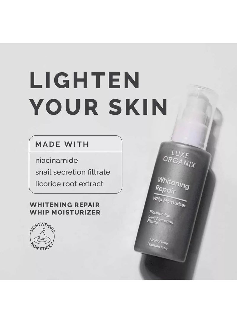 Luxe Organix Whitening Repair Whip Moisturizer with Niacinamide | Lightweight Brightening Cream | 80ml - Image 2