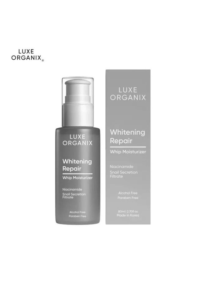 Luxe Organix Whitening Repair Whip Moisturizer with Niacinamide | Lightweight Brightening Cream | 80ml - Image 1