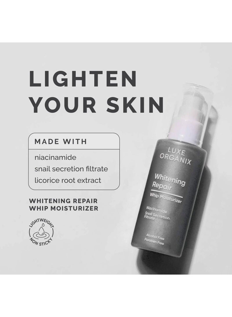 Luxe Organix Whitening Repair Whip Moisturizer with Niacinamide | Lightweight Brightening Cream | 80ml - Image 3