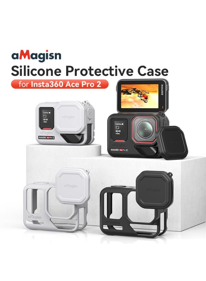 aMagisn Silicone Protective Case for Insta360 AcePro2 – Full Lens & Body Coverage, Quick-Mount Compatible, Precise Cutouts, Soft & Flexible Action Camera Frame - Image 2