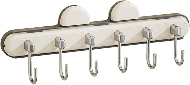 Black And White Retractable Hangers With Strong Suction Cup Hooks For Bathroom Kitchen - Image 5
