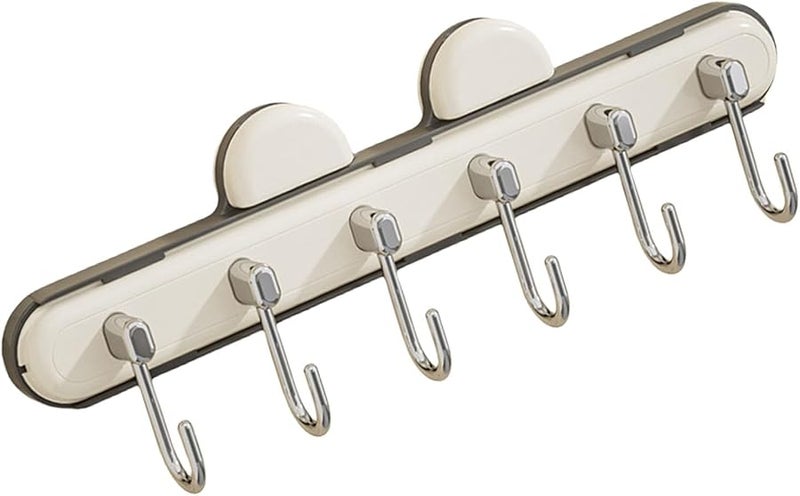 Black And White Retractable Hangers With Strong Suction Cup Hooks For Bathroom Kitchen - Image 2