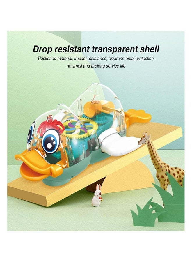 EUPHORIA Steps 3D Gear Colorful Lights Transparent Duck Toy with Musical Sound Toy for Kids Activity Toys Best Gift Option for Boys and Girls - Image 5