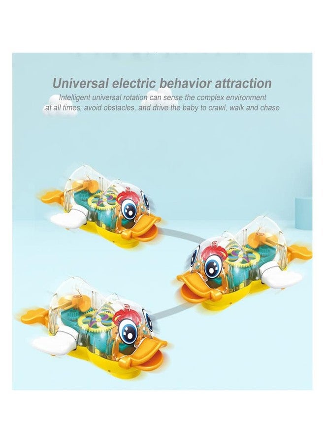 EUPHORIA Steps 3D Gear Colorful Lights Transparent Duck Toy with Musical Sound Toy for Kids Activity Toys Best Gift Option for Boys and Girls - Image 4