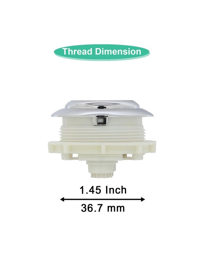 Prem's Push Valve Flush, Dual Push Flush Button for Toilet Water Tank, Replaceable Round Push Flush Cock, Commode Flush Cock (1.45 inch (36.7 mm)) - Image 4