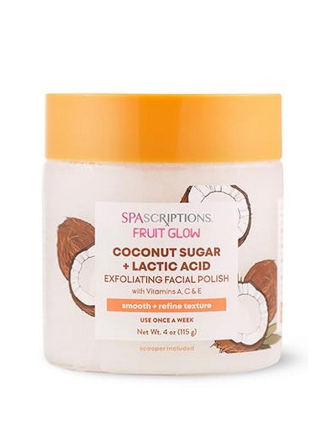سباسكريبشنز سكر جوز الهند المتوهج بالفواكه + ملمع مقشر للوجه بحمض اللاكتيك مع فيتامينات AC وE، 118 مل - Image 1