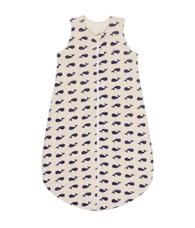 Petit Bateau Babies' whale patterned velour TOG 3 sleeping bag
