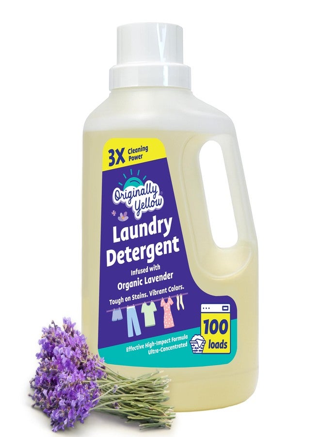 Originally Yellow Plant Based Laundry Detergent | Ultra-Concentrated Natural Laundry Detergent with Organic Lavender | High-Efficiency Clean, Tough on Stains, Gentle on Fabric | 50 Oz - Image 1