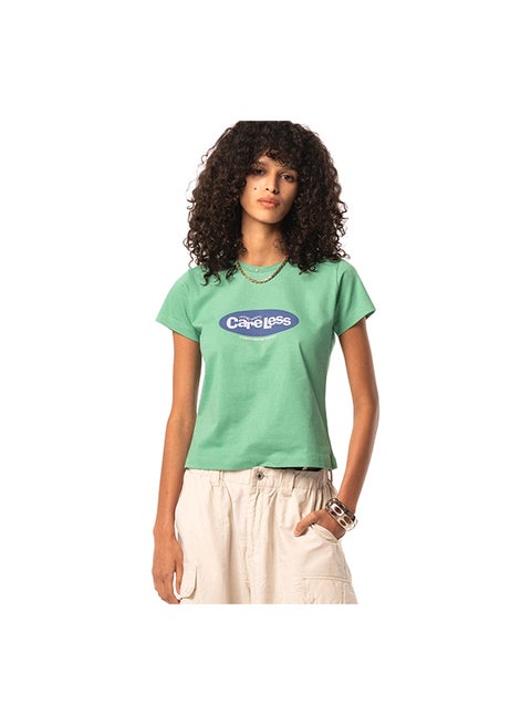 Couldn't Care Less Loose Cropped Baby T-Shirt