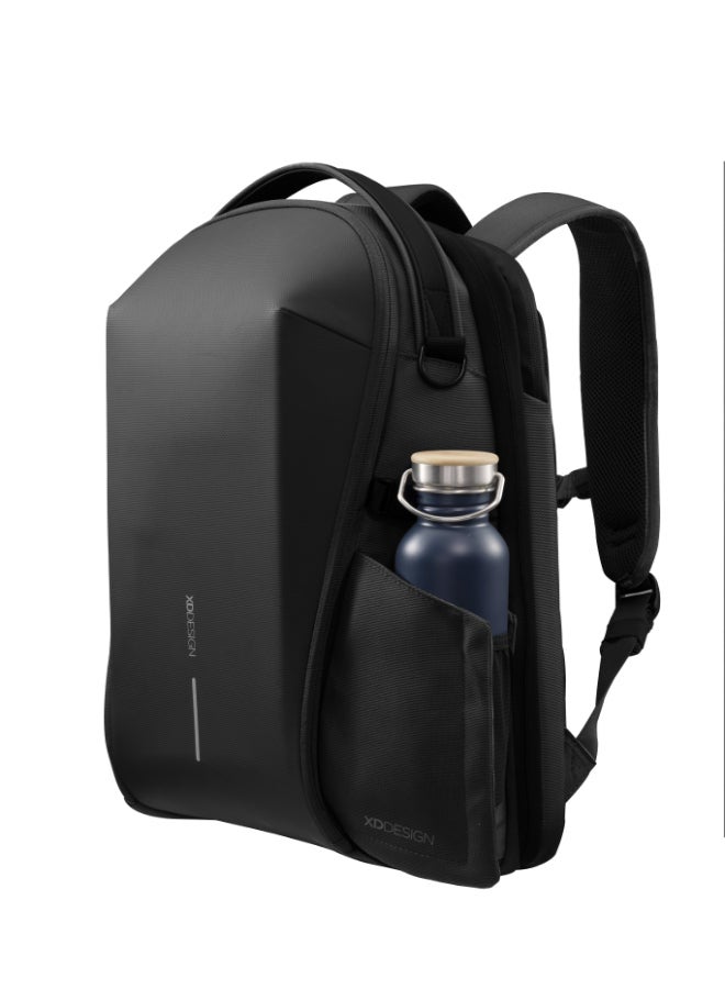 XD DESIGN Bizz Backpack | Laptop Travel Bag, LightWeight, Expandable Main Compartment, Organizational Pockets, Water Repellant, Water Bottle Pocket, RPET,for Daily Commute - Black - Image 2