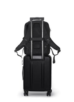 XD DESIGN Bizz Backpack | Laptop Travel Bag, LightWeight, Expandable Main Compartment, Organizational Pockets, Water Repellant, Water Bottle Pocket, RPET,for Daily Commute - Black  - Image 5