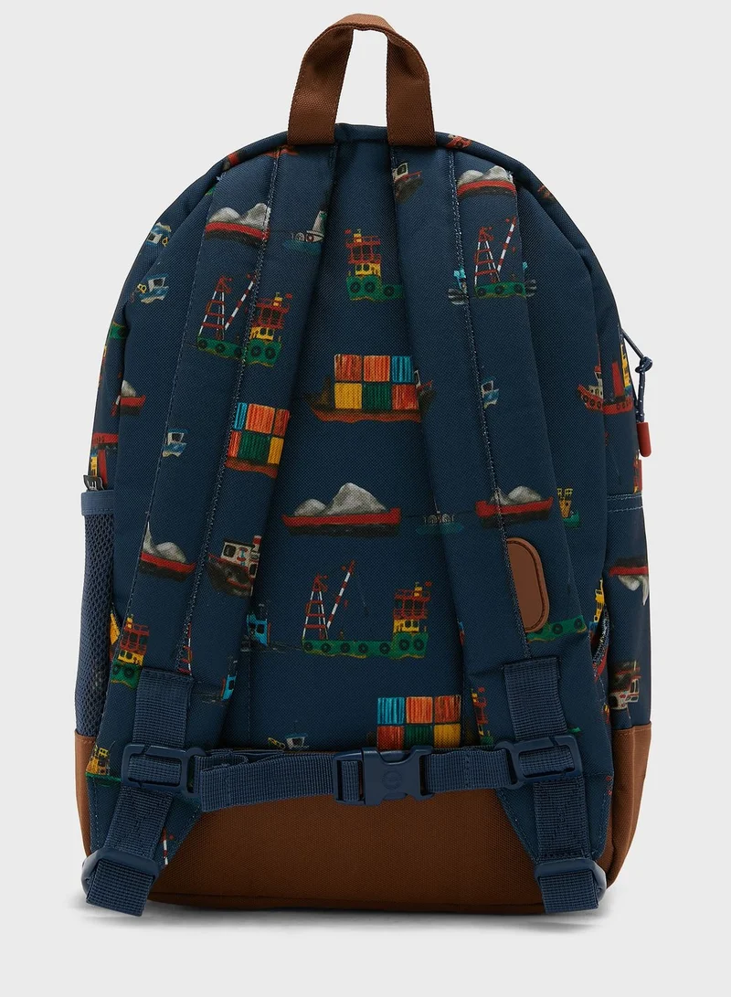 Herschel Kids Tug Boats Print Backpack