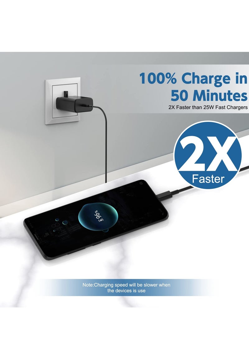 KASTWAVE 45W Super Fast Charger for Samsung Galaxy S23 Ultra, S23+, S23, S22 Ultra 5G, S22+, S22, S20, S20 FE, S21, S10, A53, A33, A13, A03, M13 USB-C Phone Wall Plug Charger for Samsung with 1.5M Cable - Image 3