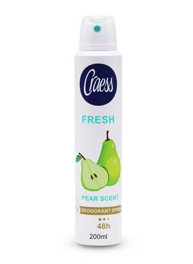 CRESS Deodorant Spray Pear Scent 48h Protection - 200 ml